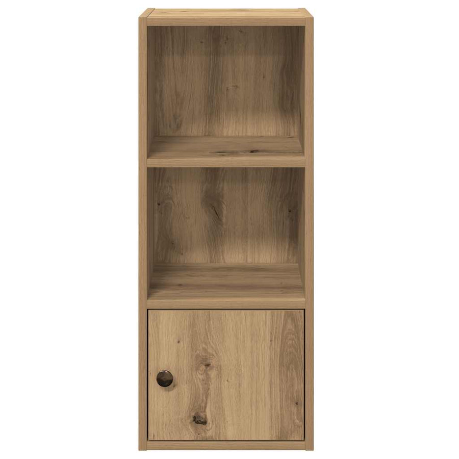 Boekenkast 31x24x77 cm bewerkt hout artisanaal eikenkleurig