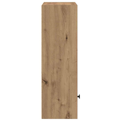Boekenkast 31x24x77 cm bewerkt hout artisanaal eikenkleurig