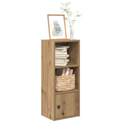 Bookcase 31x24x77 cm carved wood artisanal oak finish