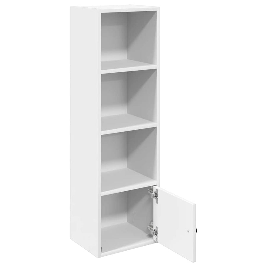 Boekenkast 31x24x102 cm bewerkt hout wit