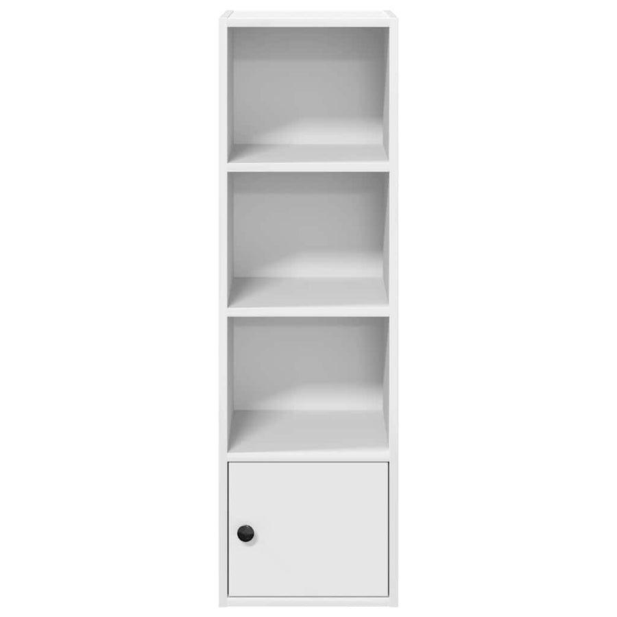 Boekenkast 31x24x102 cm bewerkt hout wit