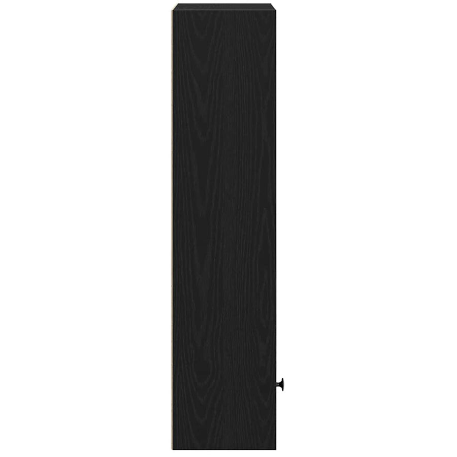 Boekenkast 31x24x102 cm bewerkt hout zwart eikenkleurig