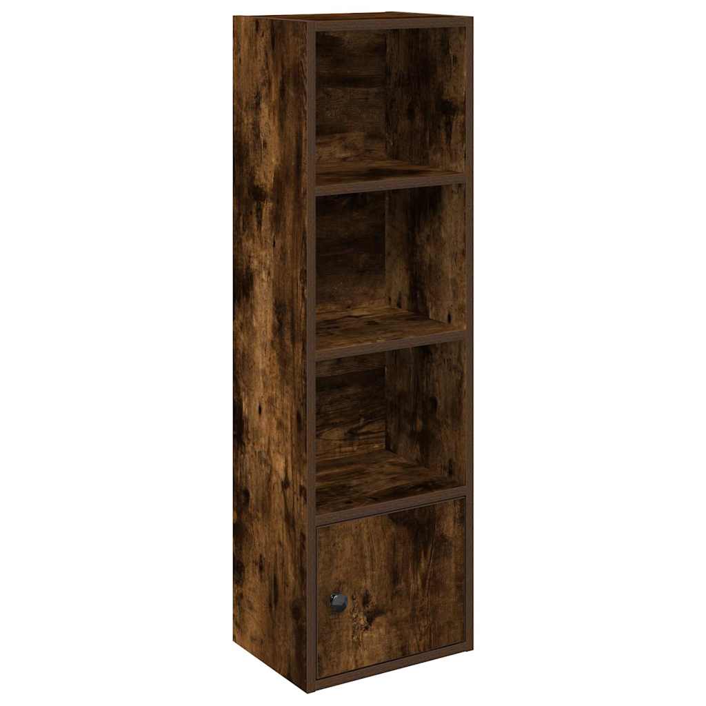 Boekenkast 31x24x102 cm bewerkt hout gerookt eikenkleurig