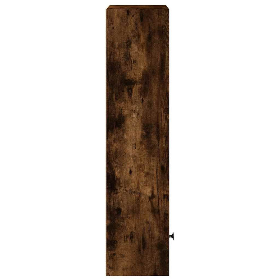 Boekenkast 31x24x102 cm bewerkt hout gerookt eikenkleurig