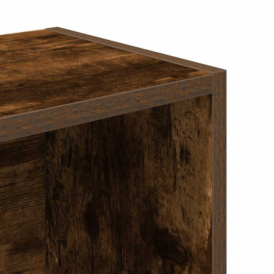 Boekenkast 31x24x102 cm bewerkt hout gerookt eikenkleurig
