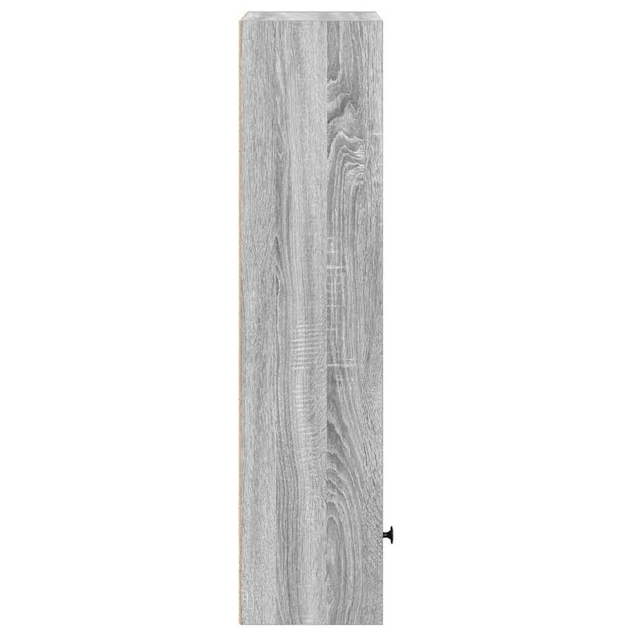 Boekenkast 31x24x102 cm bewerkt hout grijs sonoma eikenkleurig