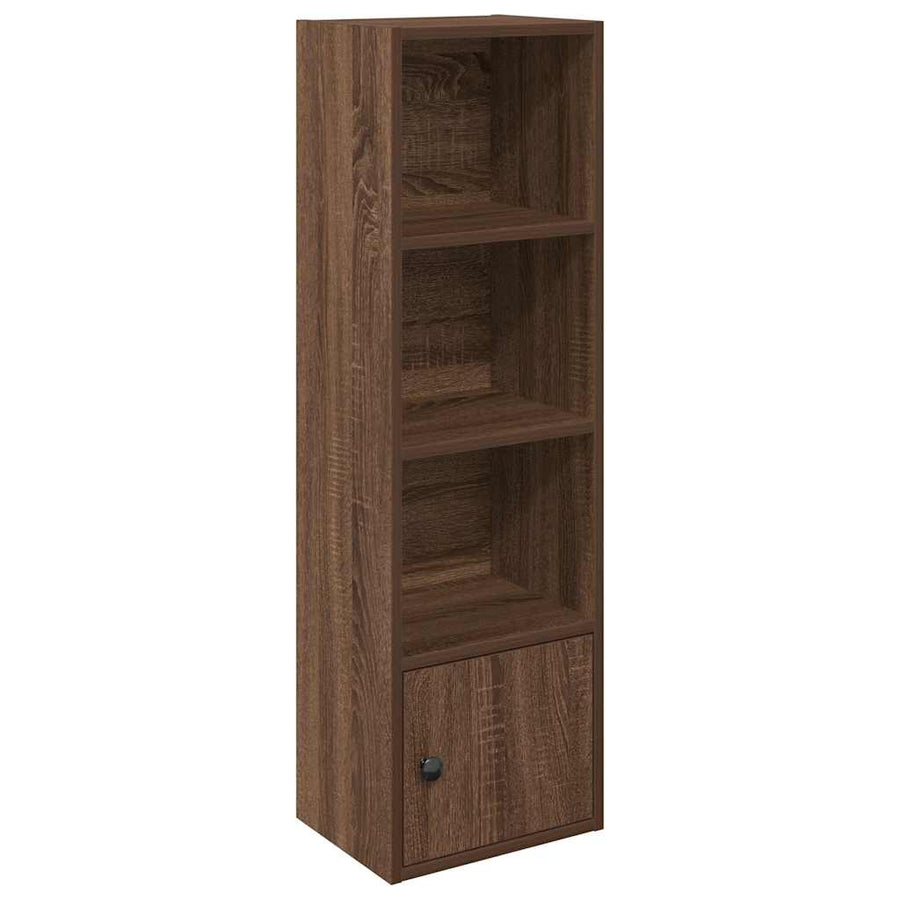 Boekenkast 31x24x102 cm bewerkt hout bruin eikenkleurig