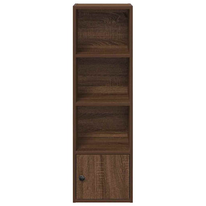 Boekenkast 31x24x102 cm bewerkt hout bruin eikenkleurig