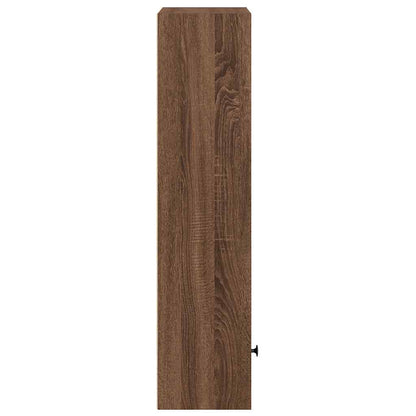 Boekenkast 31x24x102 cm bewerkt hout bruin eikenkleurig