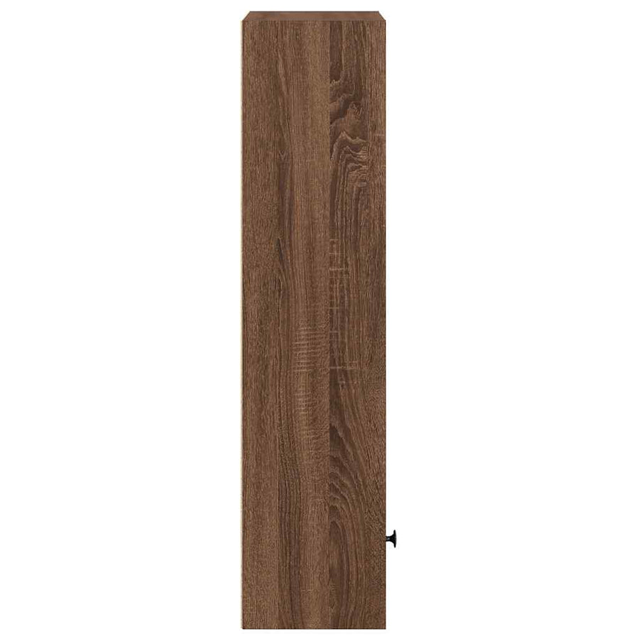 Boekenkast 31x24x102 cm bewerkt hout bruin eikenkleurig