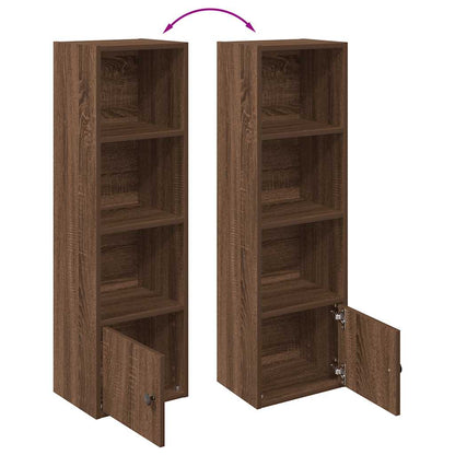 Boekenkast 31x24x102 cm bewerkt hout bruin eikenkleurig