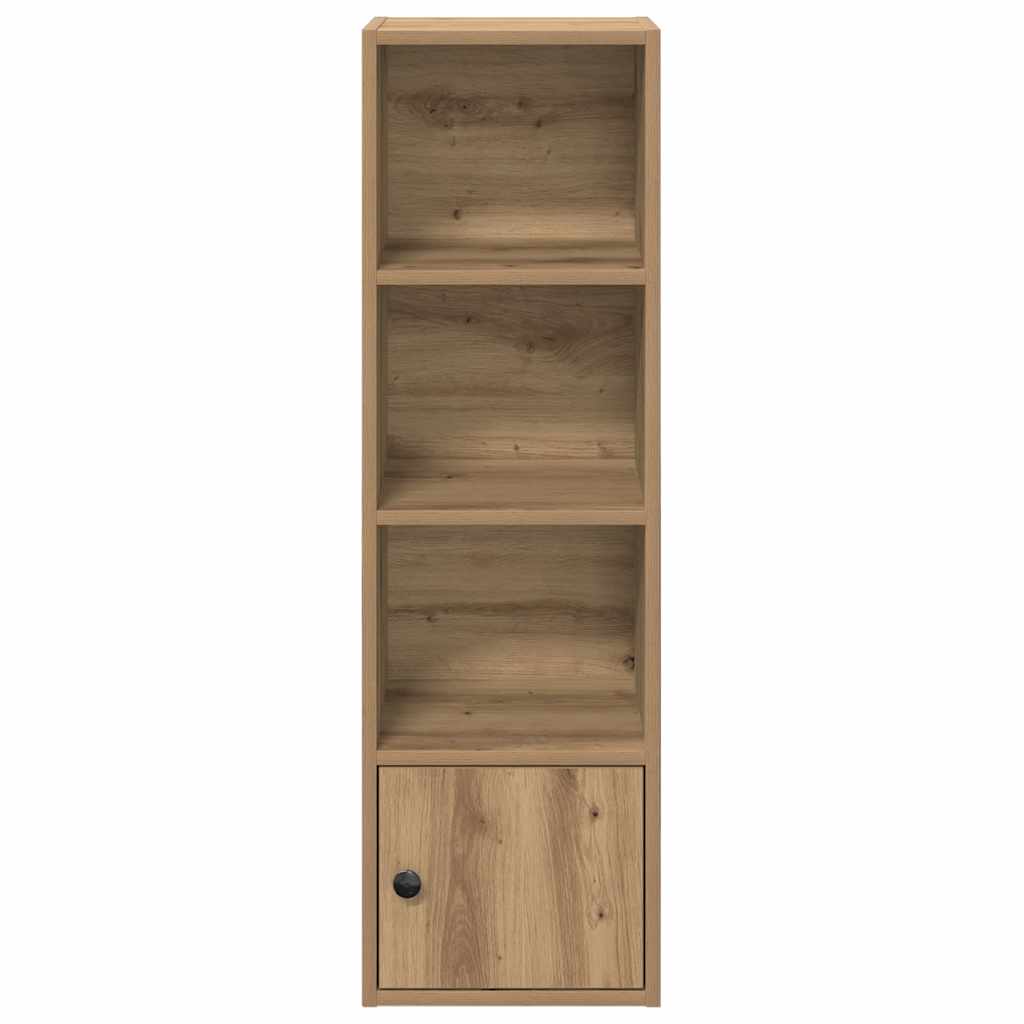 Boekenkast 31x24x102 cm bewerkt hout artisanaal eikenkleurig