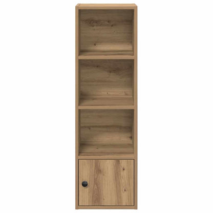 Boekenkast 31x24x102 cm bewerkt hout artisanaal eikenkleurig