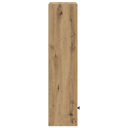 Boekenkast 31x24x102 cm bewerkt hout artisanaal eikenkleurig
