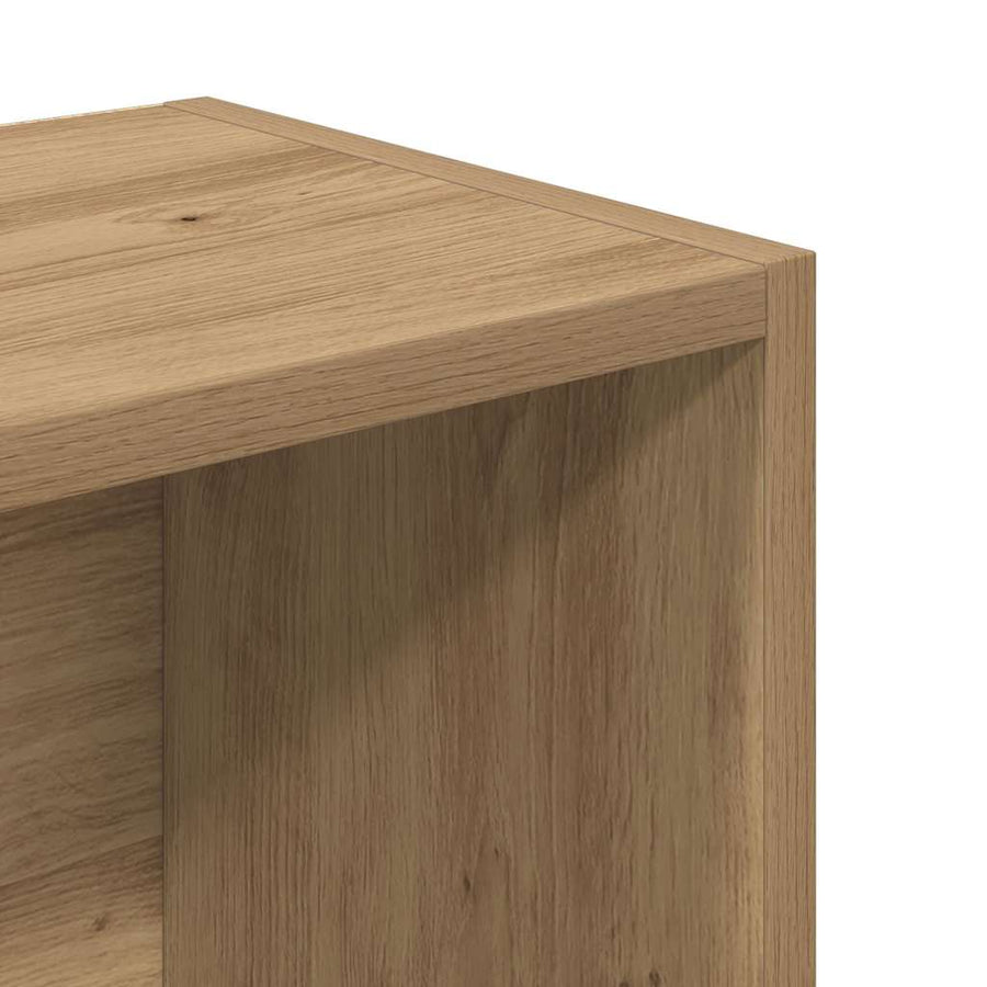 Boekenkast 31x24x102 cm bewerkt hout artisanaal eikenkleurig