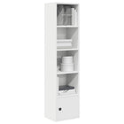 Bookshelf 31x24x127 cm carved wood white