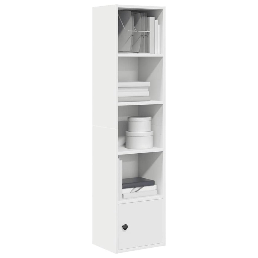 Boekenkast 31x24x127 cm bewerkt hout wit