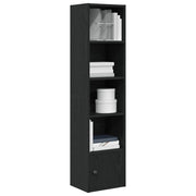 Bookcase 31x24x127 cm engineered wood black oak effect
