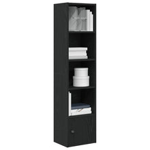 Boekenkast 31x24x127 cm bewerkt hout zwart eikenkleurig