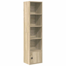 Boekenkast 31x24x127 cm bewerkt hout sonoma eikenkleurig