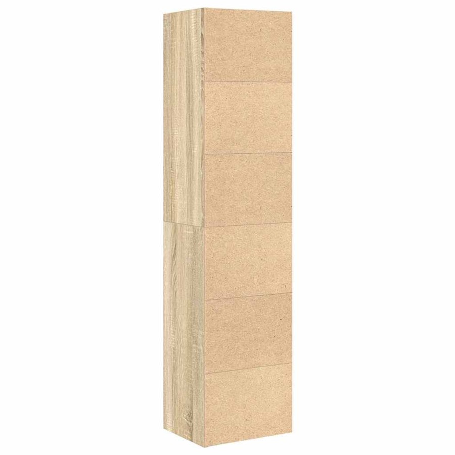 Boekenkast 31x24x127 cm bewerkt hout sonoma eikenkleurig