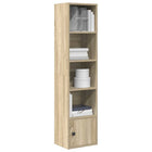 Boekenkast 31x24x127 cm bewerkt hout sonoma eiken