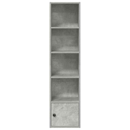 Boekenkast 31x24x127 cm bewerkt hout betongrijs