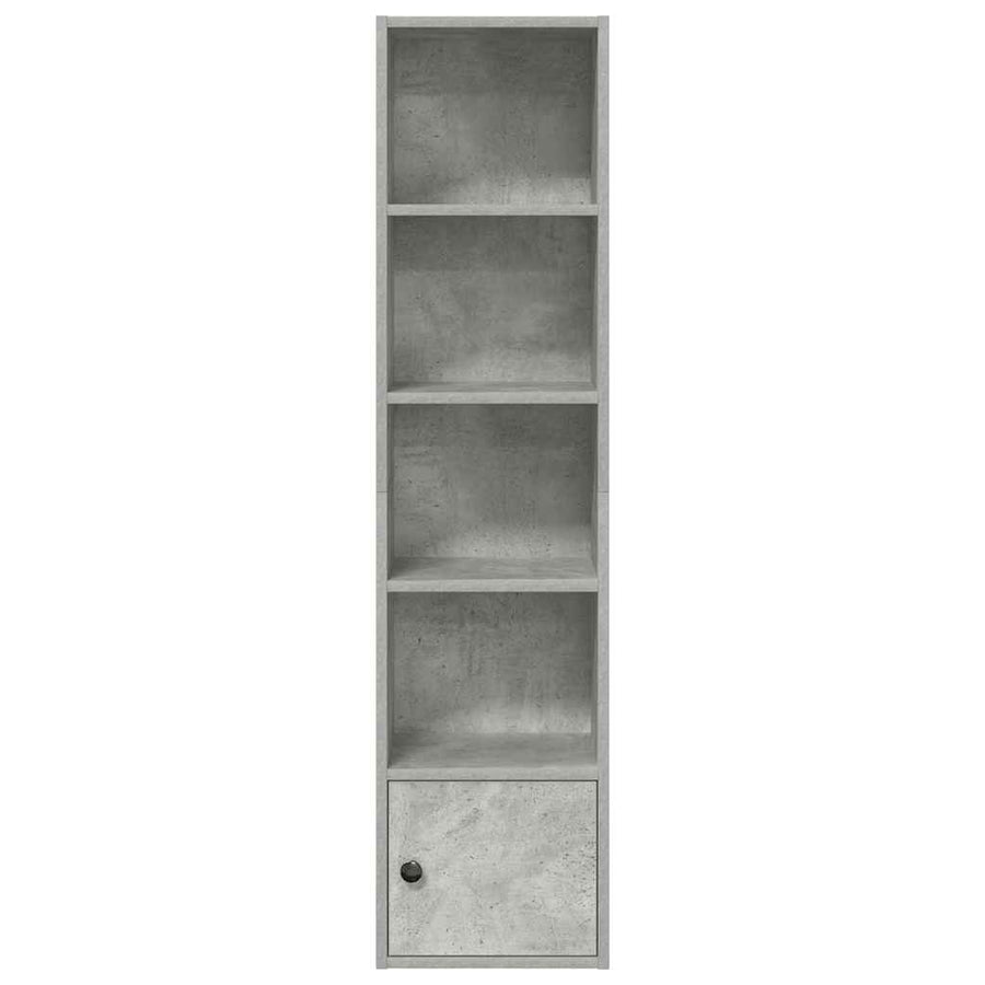 Boekenkast 31x24x127 cm bewerkt hout betongrijs