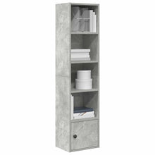 Boekenkast 31x24x127 cm bewerkt hout betongrijs