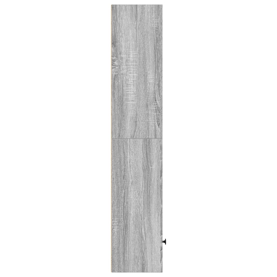 Boekenkast 31x24x127 cm bewerkt hout grijs sonoma eikenkleurig