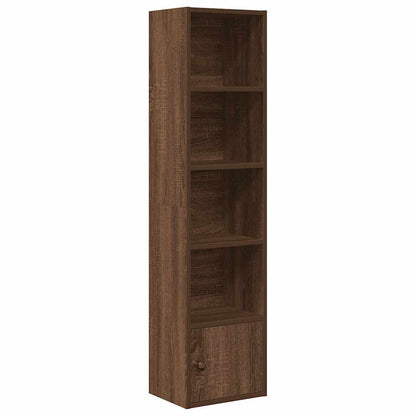 Boekenkast 31x24x127 cm bewerkt hout bruin eikenkleurig
