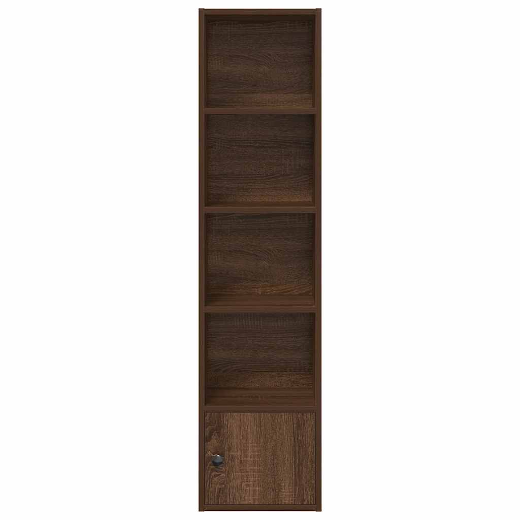 Boekenkast 31x24x127 cm bewerkt hout bruin eikenkleurig