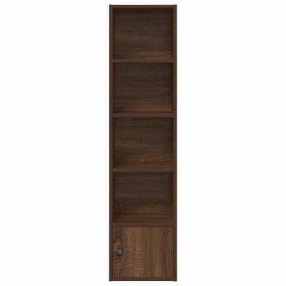Boekenkast 31x24x127 cm bewerkt hout bruin eikenkleurig