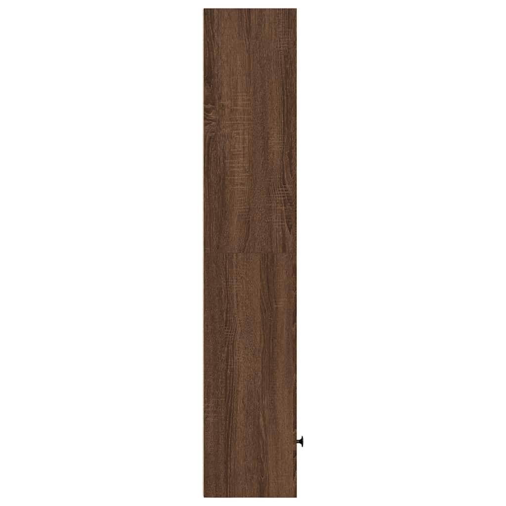 Boekenkast 31x24x127 cm bewerkt hout bruin eikenkleurig