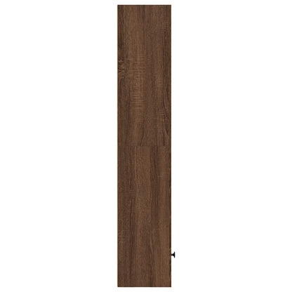 Boekenkast 31x24x127 cm bewerkt hout bruin eikenkleurig