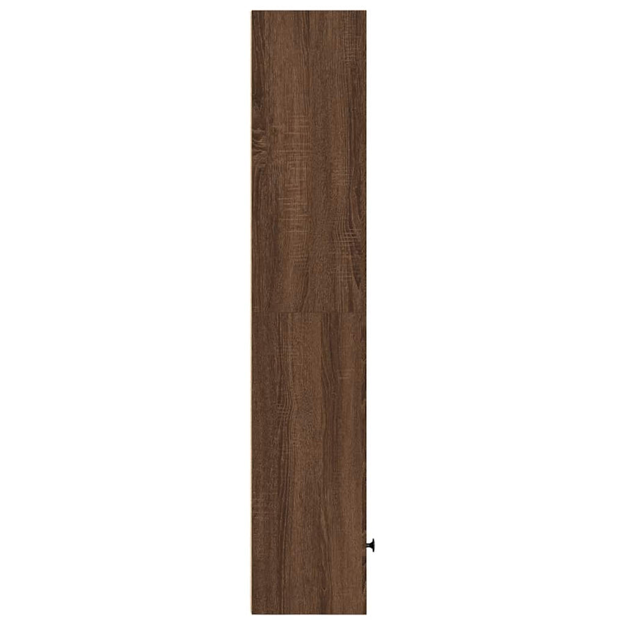Boekenkast 31x24x127 cm bewerkt hout bruin eikenkleurig
