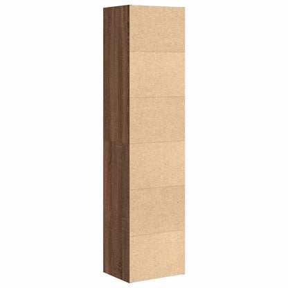 Boekenkast 31x24x127 cm bewerkt hout bruin eikenkleurig