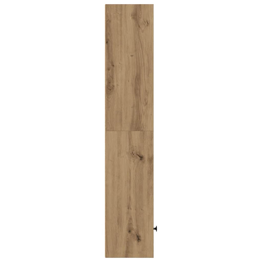 Boekenkast 31x24x127 cm bewerkt hout artisanaal eikenkleurig