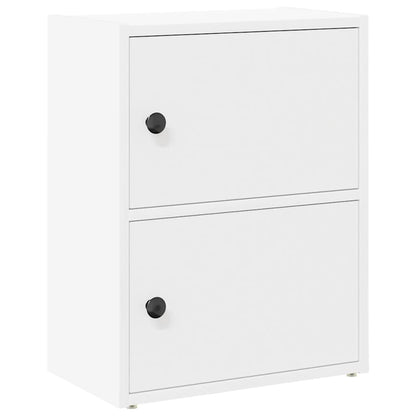 Boekenkast 40x24x52 cm bewerkt hout wit
