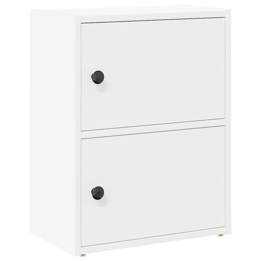 Boekenkast 40x24x52 cm bewerkt hout wit