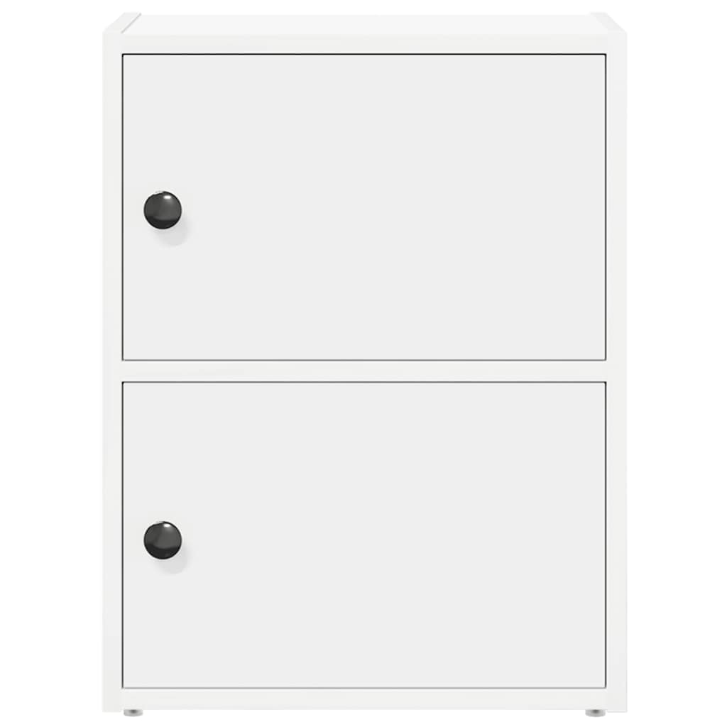 Boekenkast 40x24x52 cm bewerkt hout wit