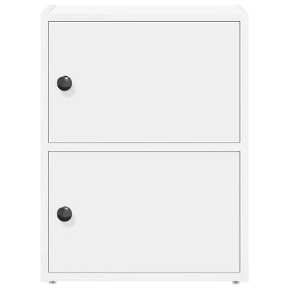 Boekenkast 40x24x52 cm bewerkt hout wit