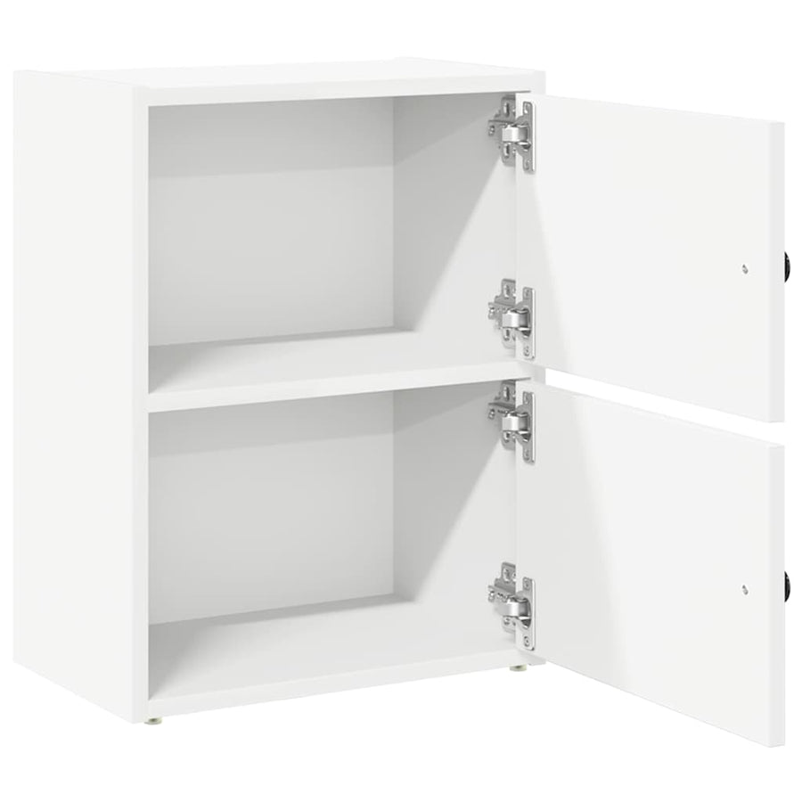 Boekenkast 40x24x52 cm bewerkt hout wit