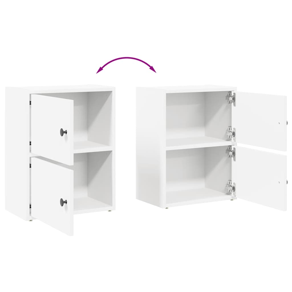 Boekenkast 40x24x52 cm bewerkt hout wit