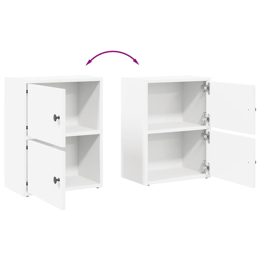 Boekenkast 40x24x52 cm bewerkt hout wit