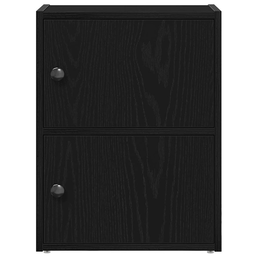Boekenkast 40x24x52 cm bewerkt hout zwart eikenkleurig