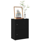 Boekenkast 40x24x52 cm bewerkt hout zwart eiken