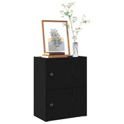 Boekenkast 40x24x52 cm bewerkt hout zwart eiken