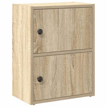 Boekenkast 40x24x52 cm bewerkt hout sonoma eikenkleurig