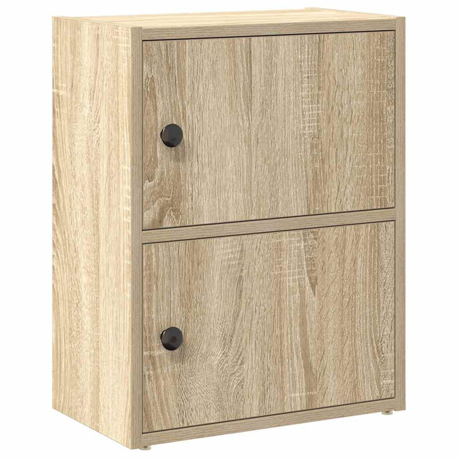 Boekenkast 40x24x52 cm bewerkt hout sonoma eikenkleurig